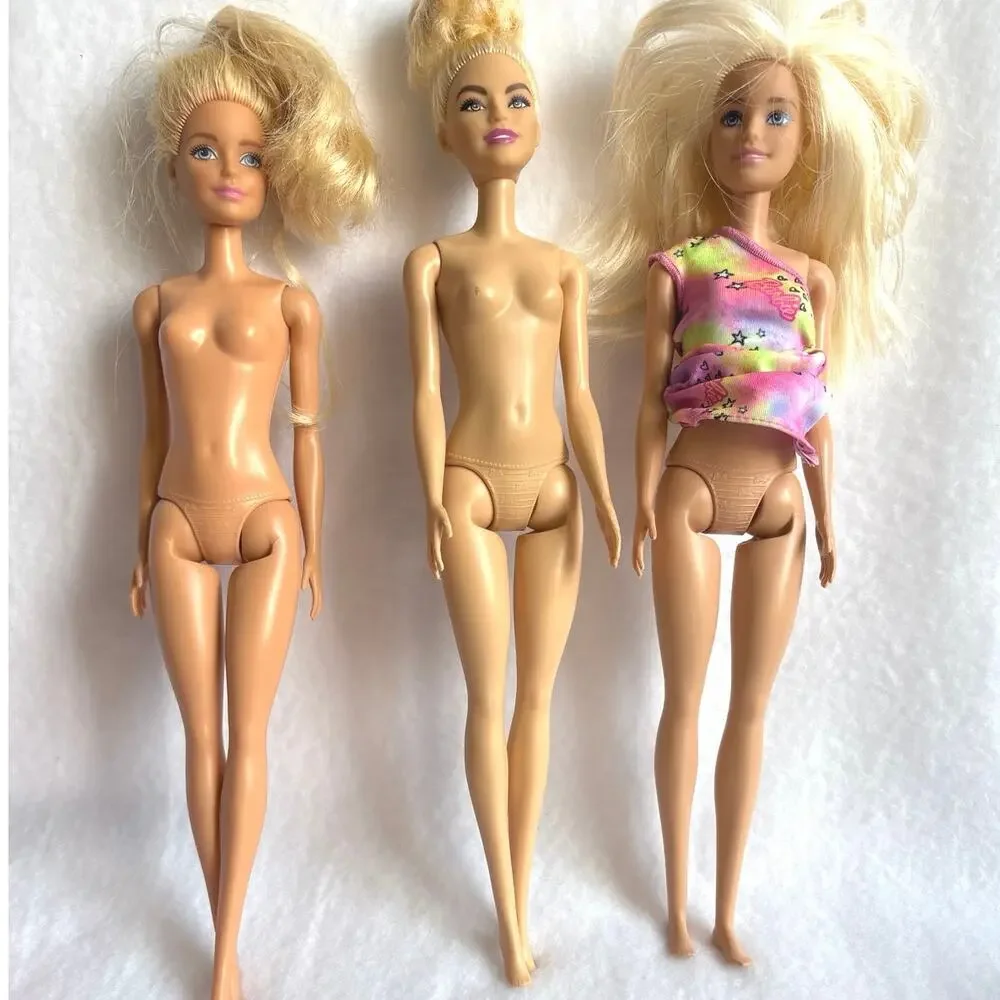 Barbie Doll Lot (8) All from 2015 Nude  Mixed Lot of Hair and Eye Color